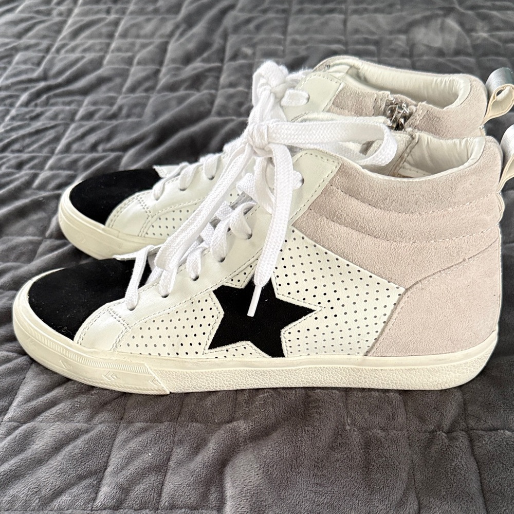 Vintage Havana White, Blackand Grey  High-Top Sneakers